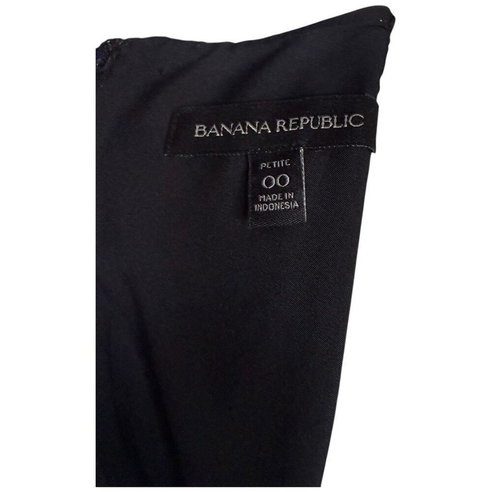 Banana Republic Floral Fit & Flare Sleeveless Ruffle Hem Dress 00 Petite - Picture 5 of 9